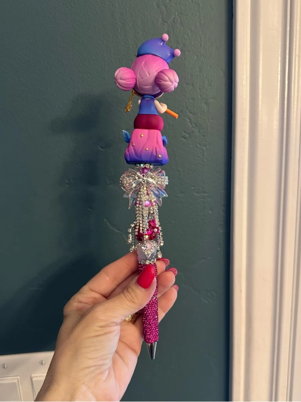 Gorgeous Hand Crafted Pen with an Authentic  Laura the Piper as the Focal